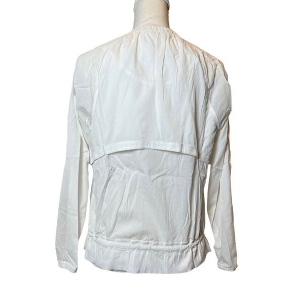 Athleta Avenue Crepe Jacket Women's White Zipper Pockets Vented Tie Waist XXS - Picture 4 of 13
